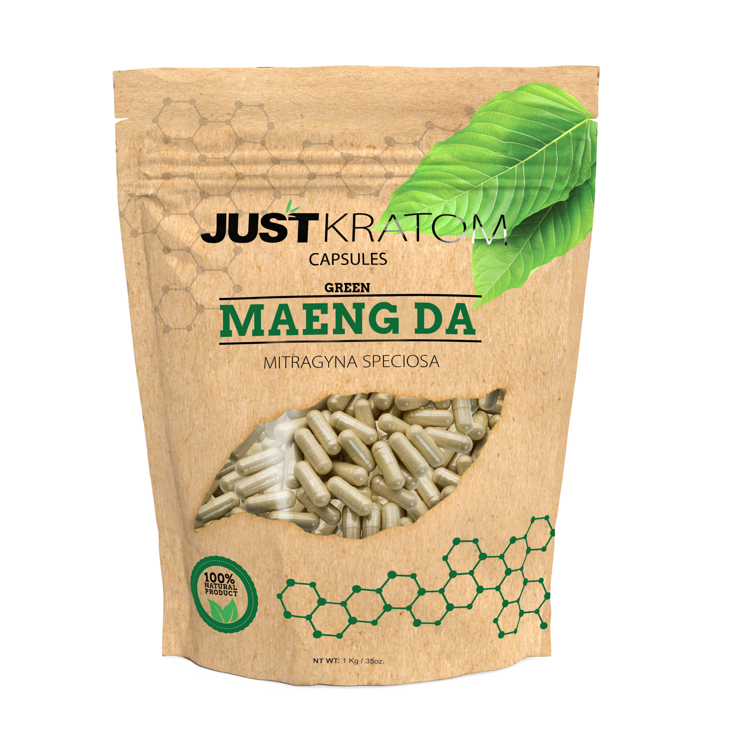 JustKratom_GreenMaengDa_1Kg_Capsules